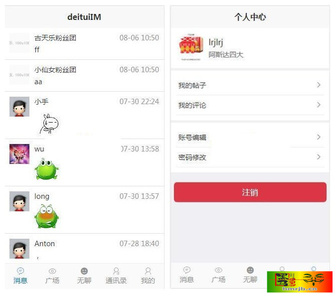 陌生人交友IM即时聊天系统-得推交友系统v3.0源码-我的网站