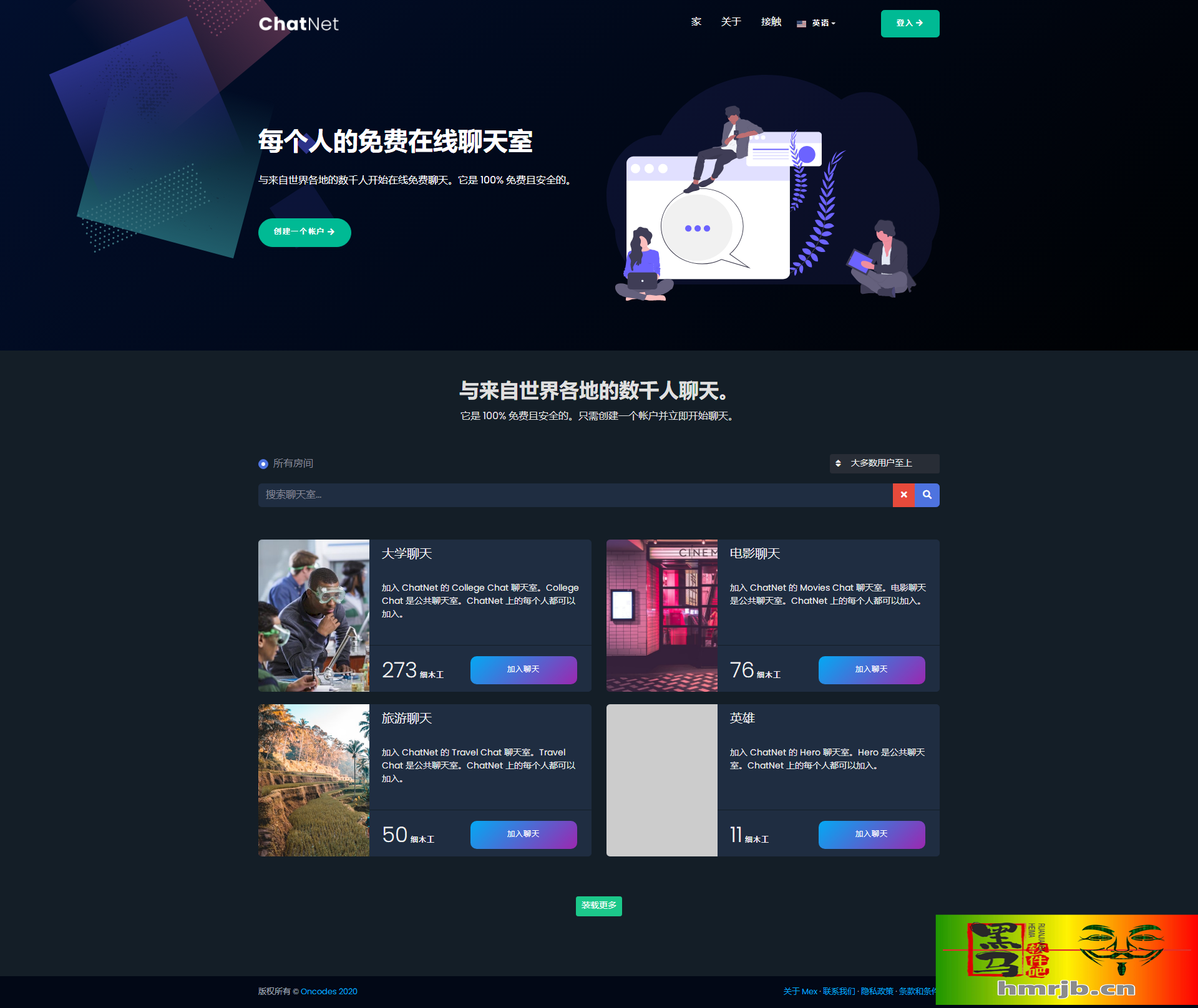 多人在线匿名聊天室私人聊天室源码支持同时创建多个聊天室-我的网站