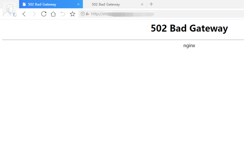 搭建网站报502 Bad Gateway错误另类解决-我的网站