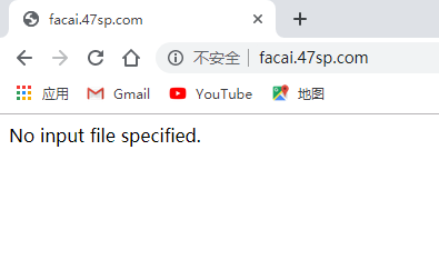No input file specified防跨站攻击报错-我的网站