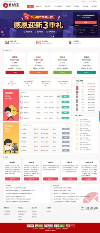图片[4]-民生财富专业P2P网络贷款借贷系统投资理财平台网站源码-我的网站