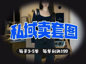 私域卖套图每天3-5单，每单利润99-我的网站