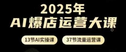 2025年AI爆店运营大课，13节AI实操课+37节流量运营课-我的网站