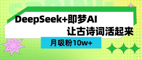 用DeepSeek做AI 古诗词视频，涨粉 10W+(保姆级教程)-我的网站