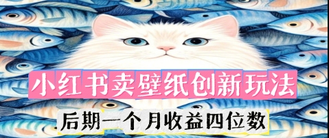 小红书卖壁纸创新玩法，后期一个月收益四位数-我的网站