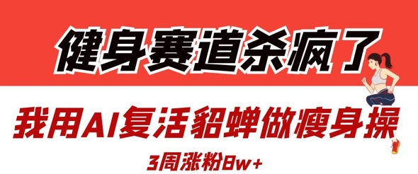 健身赛道杀疯了？我用AI复活貂蝉做瘦身操，3周涨粉8W-我的网站