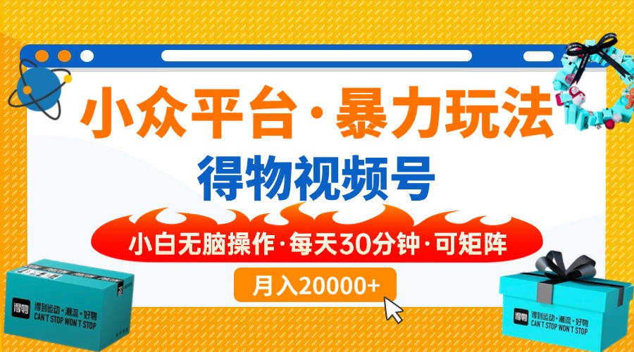 （14194期）小众平台暴力玩法，一键搬运爆款视频，可矩阵小白无脑操作，每天30分钟…-我的网站