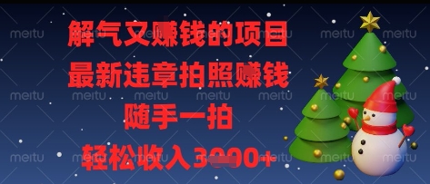 解气又挣钱的项目，最新违章拍照挣钱，随手一拍，轻松收入多张【揭秘】-我的网站