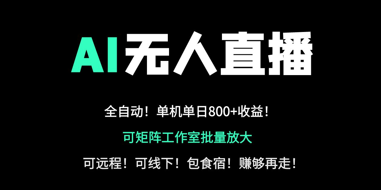 （14179期）24小时自动带货！AI无人直播副业日赚800+，轻资产创业首选-我的网站