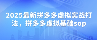 2025最新拼多多虚拟实战打法，拼多多虚拟基础sop-我的网站