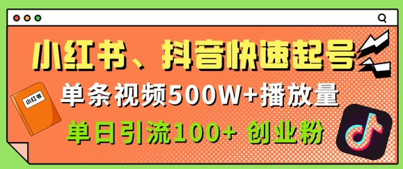 小红书、抖音、快手快速起号，单条视频500w播放量，单日引流100+创业粉-我的网站