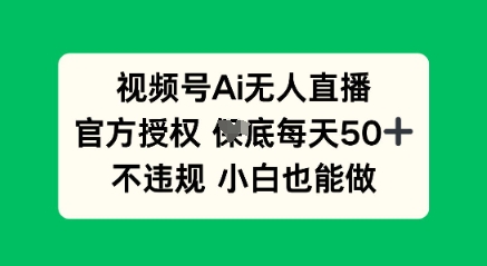 视频号AI无人直播，官方授权  每天50+，不违规 小白也能做-我的网站