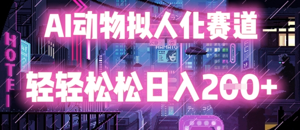 AI动物拟人化赛道，轻轻松松日入2张-我的网站