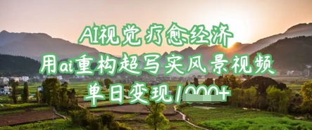 AI视觉疗愈经济：用ai重构超写实风景视频，单日变现多张-我的网站