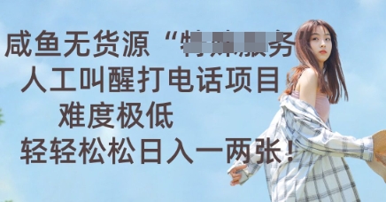 咸鱼无货源人工叫醒打电话项目，难度极低， 轻轻松松日入一两张-我的网站