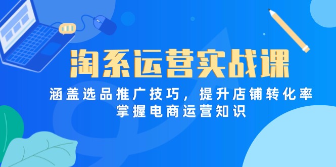 （14427期）淘系运营实战课，涵盖选品推广技巧，提升店铺转化率，掌握电商运营知识-我的网站