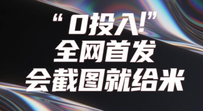 0投入，全网首发，会截图就给米，用户亲测有效，赶紧撸-我的网站