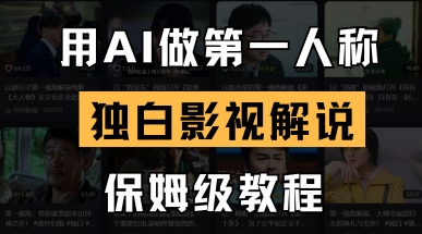 用AI做第一人称独白影视解说，手把手教学，保姆级教程-我的网站