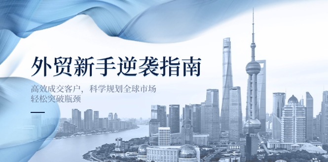 （14201期）外贸新手逆袭指南：高效成交客户，科学规划全球市场，轻松突破瓶颈-我的网站