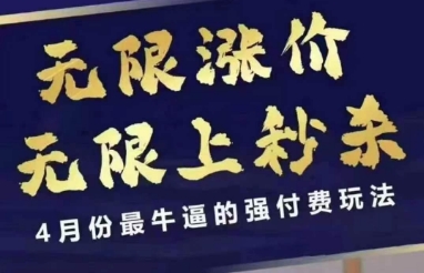 4月12号拼多多线上课，无限涨价，无限上秒杀，4月份最牛逼的强付费玩法-我的网站