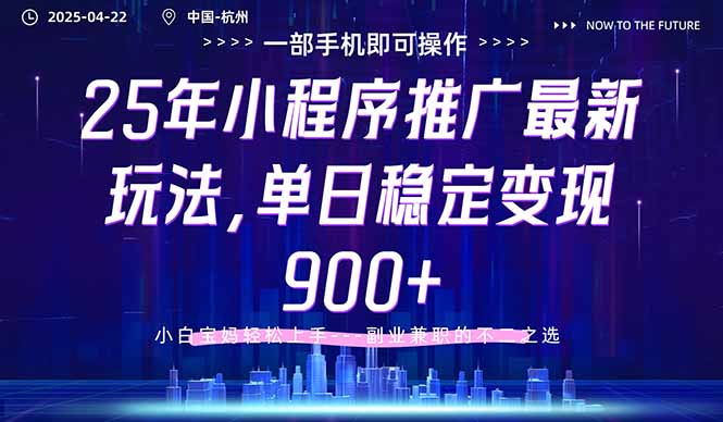 （14494期）25年小程序推广最新玩法，单日稳定变现900+，小白轻松上手-我的网站