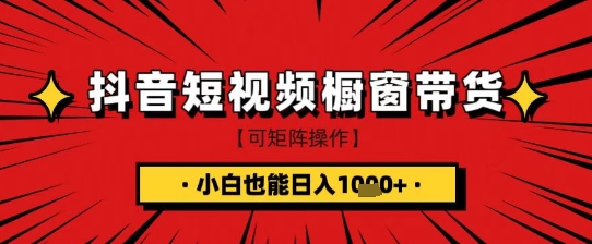 抖音短视频食品橱窗带货，小白轻松上手日入1k+【揭秘】-我的网站