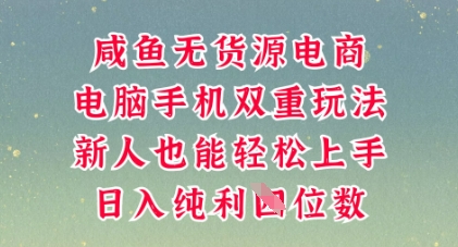 咸鱼无货源电商，多种运营方式，带你从零到一拿结果，可做代运营，也可软件一键发布【揭秘】-我的网站