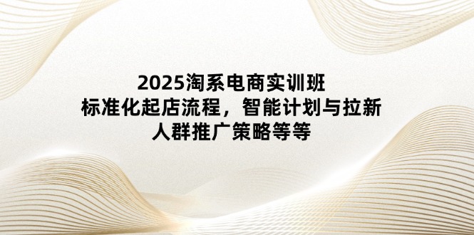 （14522期）2025淘系电商实训班：标准化起店流程，智能计划与拉新，人群推广策略等等-我的网站