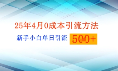 25年4月最新0成本引流方法新手小白单日引流500+精准创业粉-我的网站