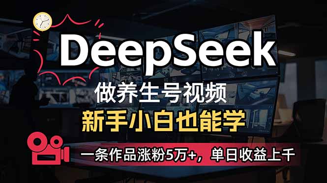 （14199期）小白用DeepSeek做养生号，一条作品涨粉5万+，单日收益上千-我的网站