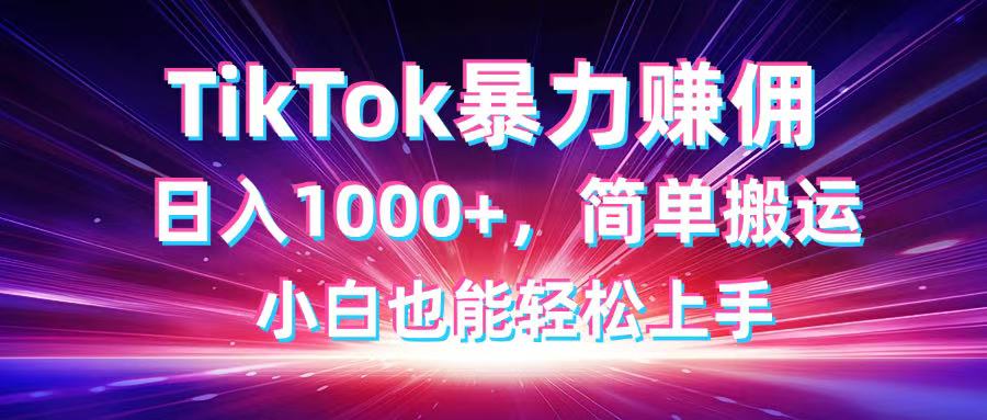 （14402期）TikTok搬运暴力赚佣，日入1000+，简单搬运，小白也能轻松上手-我的网站