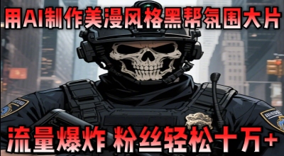 用AI制作美漫风格黑帮氛围大片，流量爆炸，粉丝轻松十W+-我的网站