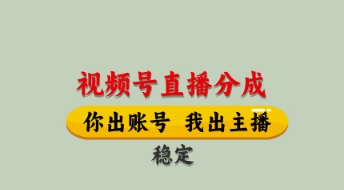 视频号直播分成，全程托管招募，单月轻松变现8k【揭秘】-我的网站