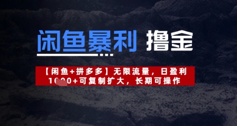 闲鱼暴利撸金无限流量，日盈利几张，可复制扩大，长期可操作-我的网站