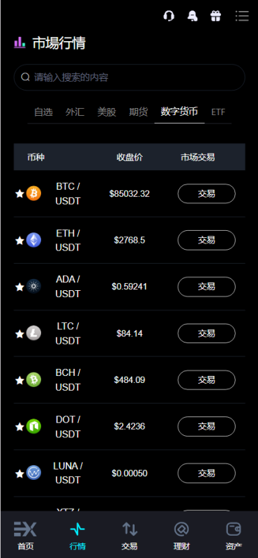 Bitinvests多语言交易所源码/外汇+美股+期货+交割合约+期权交易+现货交易+C2C+平台币+Ai投资理财+Defi借贷/前端vue纯源码+后端PHP-我的网站